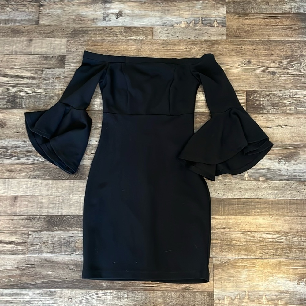 Black off the shoulder dress